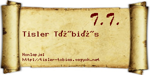 Tisler Tóbiás névjegykártya